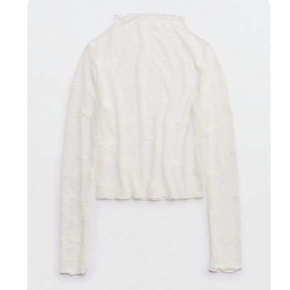 Aerie Level Up Lace Layering T-shirt in Soft Muslin Size Small - Picture 4 of 17